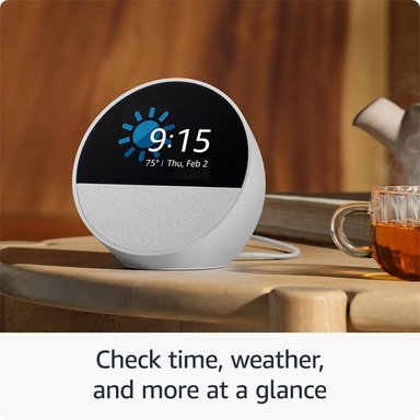ASISTENTE VOZ AMAZON ECHO SPOT CON RELOJ 2024 NEGRO - 3