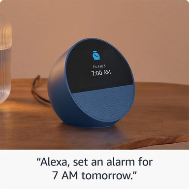 ASISTENTE VOZ AMAZON ECHO SPOT CON RELOJ 2024 NEGRO - 5