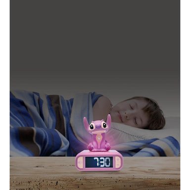 LILO Y STITCH | RELOJ DESPERTADOR CON LUZ NOCTURNA Y MELODÍAS Y PANTALLA LCD | ÁNGELA - 3