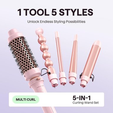WAVYTALK RIZADOR 5 EN 1 CON UN CEPILLO TÉRMICO Y 4 BARRILES CERÁMICOS - 3