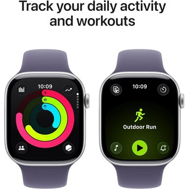 APPLE WATCH SERIES 11 (GPS + CELLULAR 46MM) | SILVER ALUMINIO + SPORT BAND PURPLE FOG M-L - 3