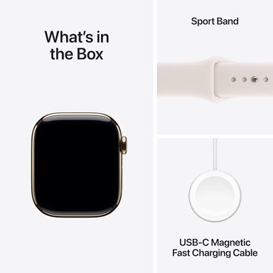 APPLE WATCH SERIES 11 GOLD TITANIO (GPS + CELLULAR 42MM) + SPORT BAND LIGHT BLUSH S/M - 6