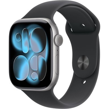 APPLE WATCH SERIES 11 SPACE GRAY ALUMINIO (GPS 46MM) + SPORT BAND NEGRO M/L - 1