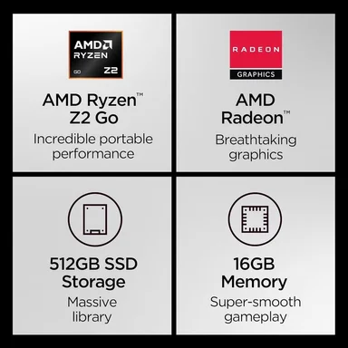 LAPTOP GAMING LEGION GO 8' WUXGA 120HZ RYZEN Z2 GO 16GB RAM 512GB SSD LENOVO - TECLADO INGLÉS - 2