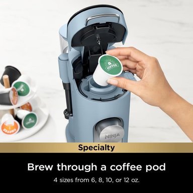 NINJA CAFETERA PODS Y GROUNDS XL, ESPUMADOR Y DEPÓSITO 2 L | AZUL VAQUERO - 2