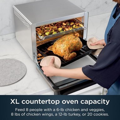 NINJA PRESTIGE XL DT501, HORNO Y FREIDORA DE AIRE 10 EN 1, PAVO 5.5 KG | ACERO - 2
