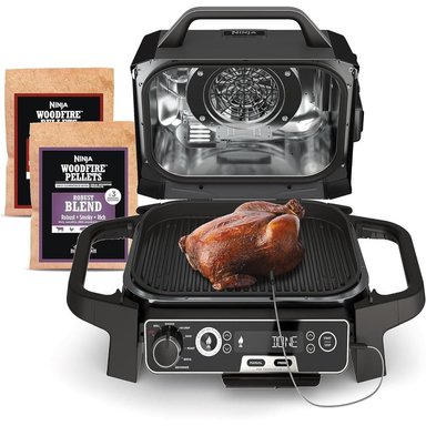 NINJA PARRILLA EXTERIOR WOODFIRE OG751 7 EN 1, XL | GRIS - 1