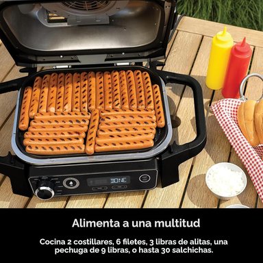 NINJA PARRILLA EXTERIOR WOODFIRE OG751 7 EN 1, XL | GRIS - 4