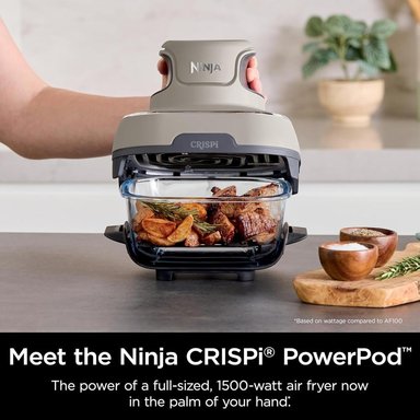 NINJA CRISPI FN101ST, FREIDORA DE AIRE PORTÁTIL 4 EN 1, CON VIDRIO | PIEDRA - 3