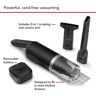 KITCHENAID KKVR121, ASPIRADORA DE COCINA INALÁMBRICA GO | NEGRO MATE - 3