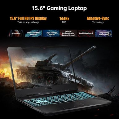 LAPTOP TUF A15 15.6' RYZEN 7 RTX 3050 16GB 512GB SSD ASUS | NEGRO (TECLADO INGLÉS) - 3