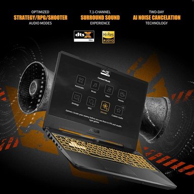 LAPTOP TUF A15 15.6' RYZEN 7 RTX 3050 16GB 512GB SSD ASUS | NEGRO (TECLADO INGLÉS) - 5
