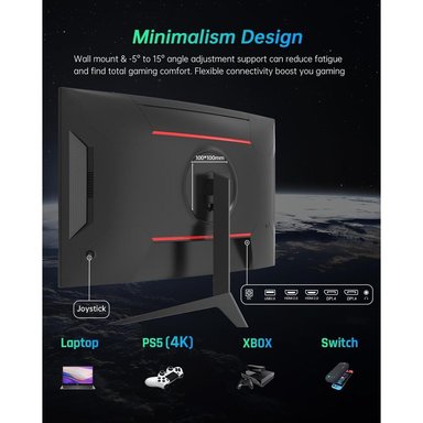 KTC H27S17 MONITOR CURVO 27' QHD 180HZ - 6