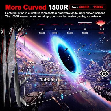SANSUI 27' FHD 200 HZ CURVO 1 MS FREESYNC HDR PARLANTES VESA - 4