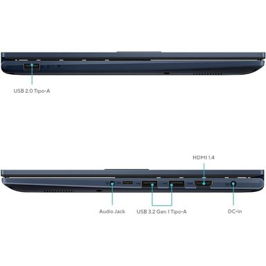 LAPTOP VIVOBOOK 14 I3-1315U ASUS 14' 128GB SSD 8GB RAM W11 - TECLADO INGLÉS | SILENT BLUE - 6