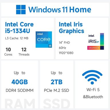 LAPTOP VIVOBOOK 14X I5-1334U ASUS 14' 256GB SSD 12GB RAM W11 - TECLADO INGLÉS - 2