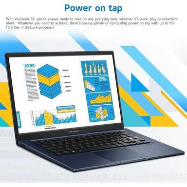 LAPTOP VIVOBOOK 14X I5-1334U ASUS 14' 256GB SSD 12GB RAM W11 - TECLADO INGLÉS - 5