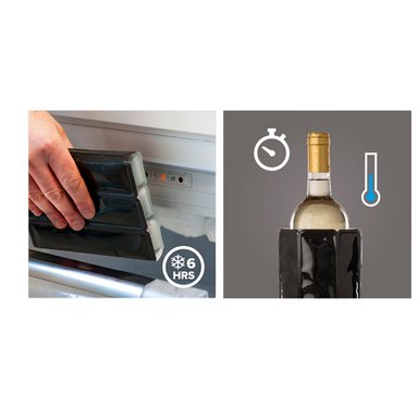 FUNDA NEGRO ENFRIADORA VINO VACU VIN - 3
