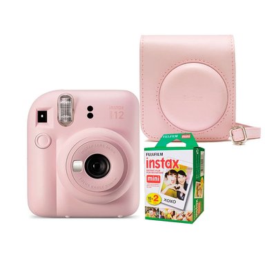 CÁMARA FUJIFILM INSTAX MINI 12 ROSADO+ESTUCHE12+PELICULAX20 - 1