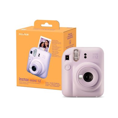 CAMARA FUJIFILM INSTAX MINI 12 LILA+ ESTUCHE CORAZON+PELICULA X20 - 3