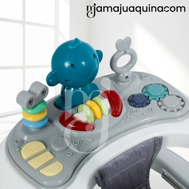 ANDADOR EBABY CON BANDEJA MUSICAL FALL GUYS GRIS - 2