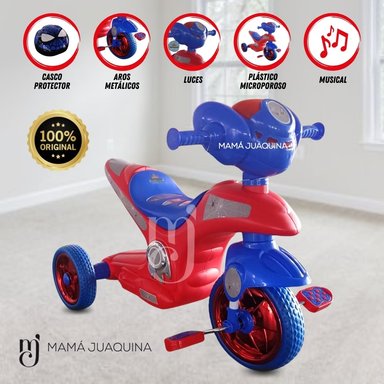 TRIMOTO A PEDAL BABY SERVANN ROJO NIÑOS MUSICAL - 1