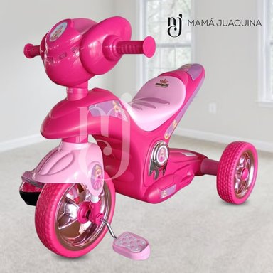 TRIMOTO A PEDAL BABY SERVANN ROSA NIÑOS MUSICAL - 4