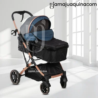 COCHE MOISÉS DE LUJO «CLINT PRIME» CON PORTABEBÉ AZUL - 3