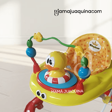 ANDADOR PARA BEBÉS 3 EN 1 «DUCKY LUCKY» CON TABLERO MUSICAL ROJO - 2