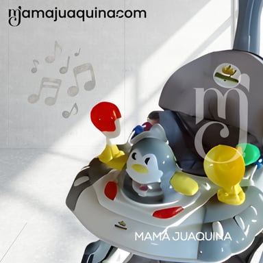 ANDADOR CON TABLERO MUSICAL «HAPPY PENGUIN» GRIS - 2