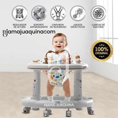 ANDADOR REGULABLE CON BANDEJA DIDÁCTICO «SPACE» GRAY - 1