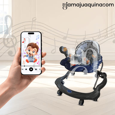 ANDADOR CON TABLERO MUSICAL «DUCKY PLUS» CON BLUETOOTH GRAY - 5