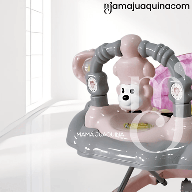 ANDADOR MUSICAL PLEGABLE «CUTE MONKEY» CON BLUETOOTH LIGHT BLUE - 2