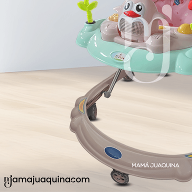 ANDADOR MUSICAL CON BLUETOOTH «HAPPY PENGUIN II» LIGHT PINK - 4