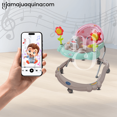 ANDADOR MUSICAL CON BLUETOOTH «HAPPY PENGUIN II» LIGHT PINK - 5