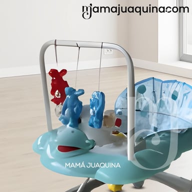ANDADOR CON TABLERO MUSICAL «UGLY DUCKY» SKY BLUE Y GREY - 3