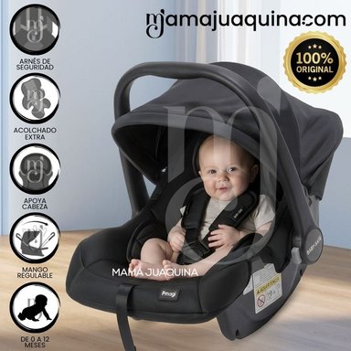 PORTABEBÉ DE LUJO «REMI» MANGO REGULABLE BLACK - 1
