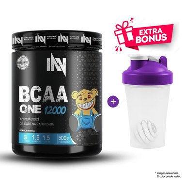 BCAA ONE 12000 500 GR AMINOÁCIDOS INN NARANJA + SHAKER - 1