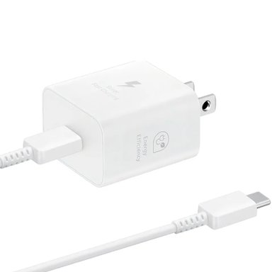CARGADOR SAMSUNG 25W FAST CHARGING + CABLE TIPO C INCLUIDO BLANCO - 4