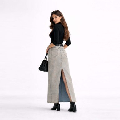 MAXIFALDA PARA MUJER COTTONS JEANS NEYDA - 5