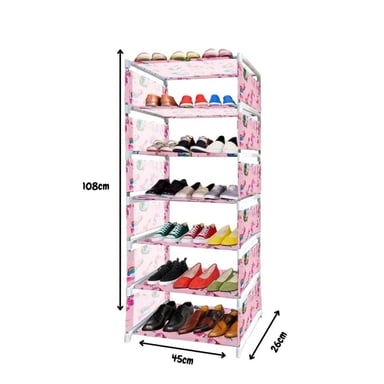 ZAPATERA MINARI ROSADO ORGANIZADOR ZAPATOS ESTANTE 7 PISOS UNICORNIO ZP7 - 3