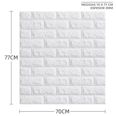 PACK X25 PAPEL TAPIZ ESPUMA 3D PEGATINA AUTOADHESIVA DE PARED 77X70CM - 5