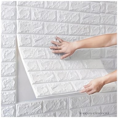 PACK X12 PAPEL TAPIZ ESPUMA 3D PEGATINA AUTOADHESIVA DE PARED 77X70CM - 2