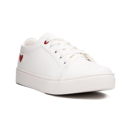 ZAPATILLA AREZZO - BLANCO CON ROJO - 2
