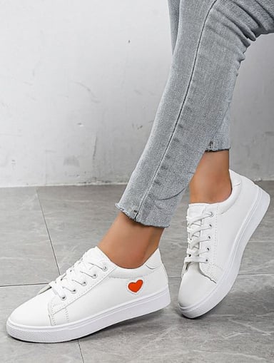 ZAPATILLA AREZZO - BLANCO CON ROJO - 4