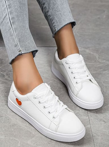 ZAPATILLA AREZZO - BLANCO CON ROJO - 5