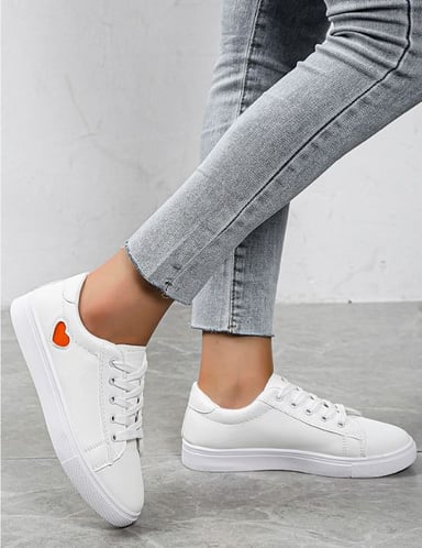 ZAPATILLA AREZZO - BLANCO CON ROJO - 6
