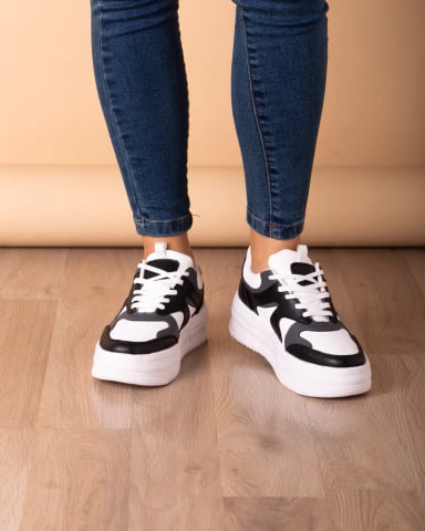 ZAPATILLA RUAN - NÉBULA - BLANCO NEGRO - 5