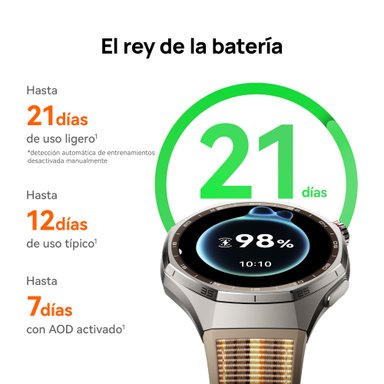 SMARTWATCH HUAWEI WATCH GT 6 PRO 46MM - NEGRO | BATERÍA HASTA 21 DÍAS* | TITANIO Y CRISTIAL DE ZAFIRO - 4