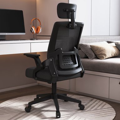 SILLA EJECUTIVA GIRATORIA REPOSA CUELLO AJUSTABLE SOPORTE LUMBAR OFICINA N/N - 3